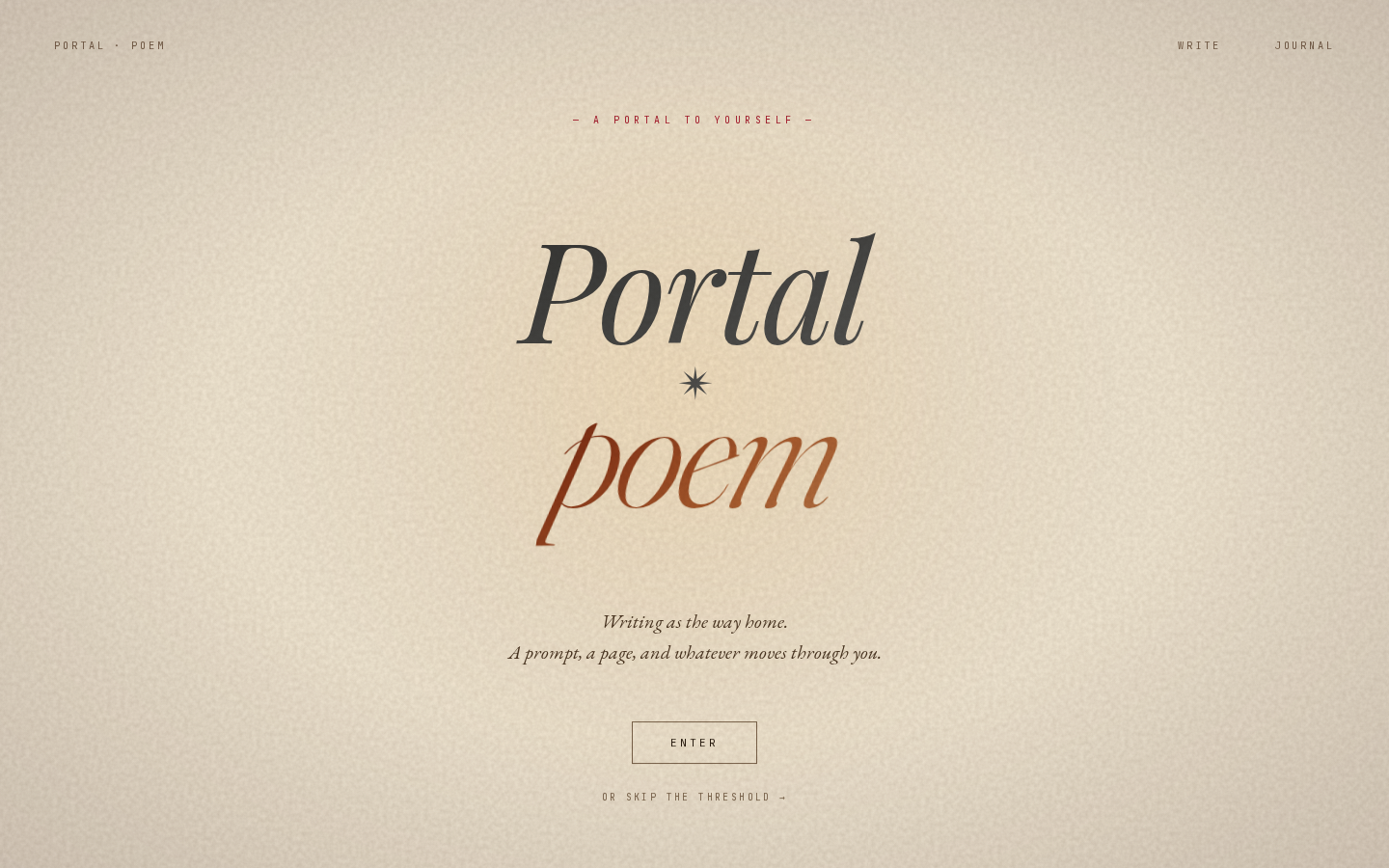 portal poem